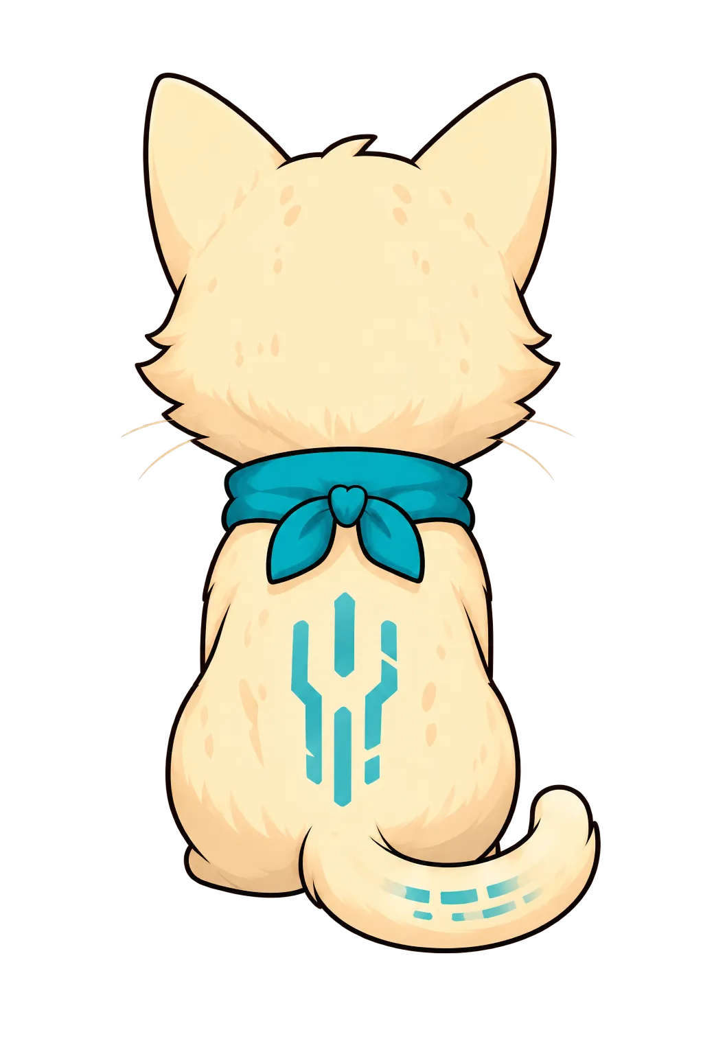こちらに背を向けて座っているミューちゃん