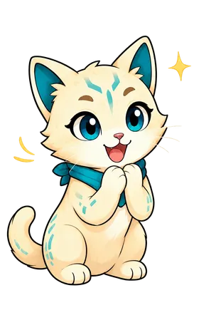 手を合わせて話しかけているミューちゃん